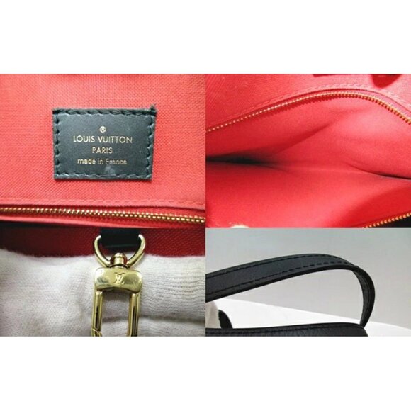 Authentic Louis Vuitton On The Go Tote Reverse Monogram Giant MM Brown Tan LV - Picture 13 of 15